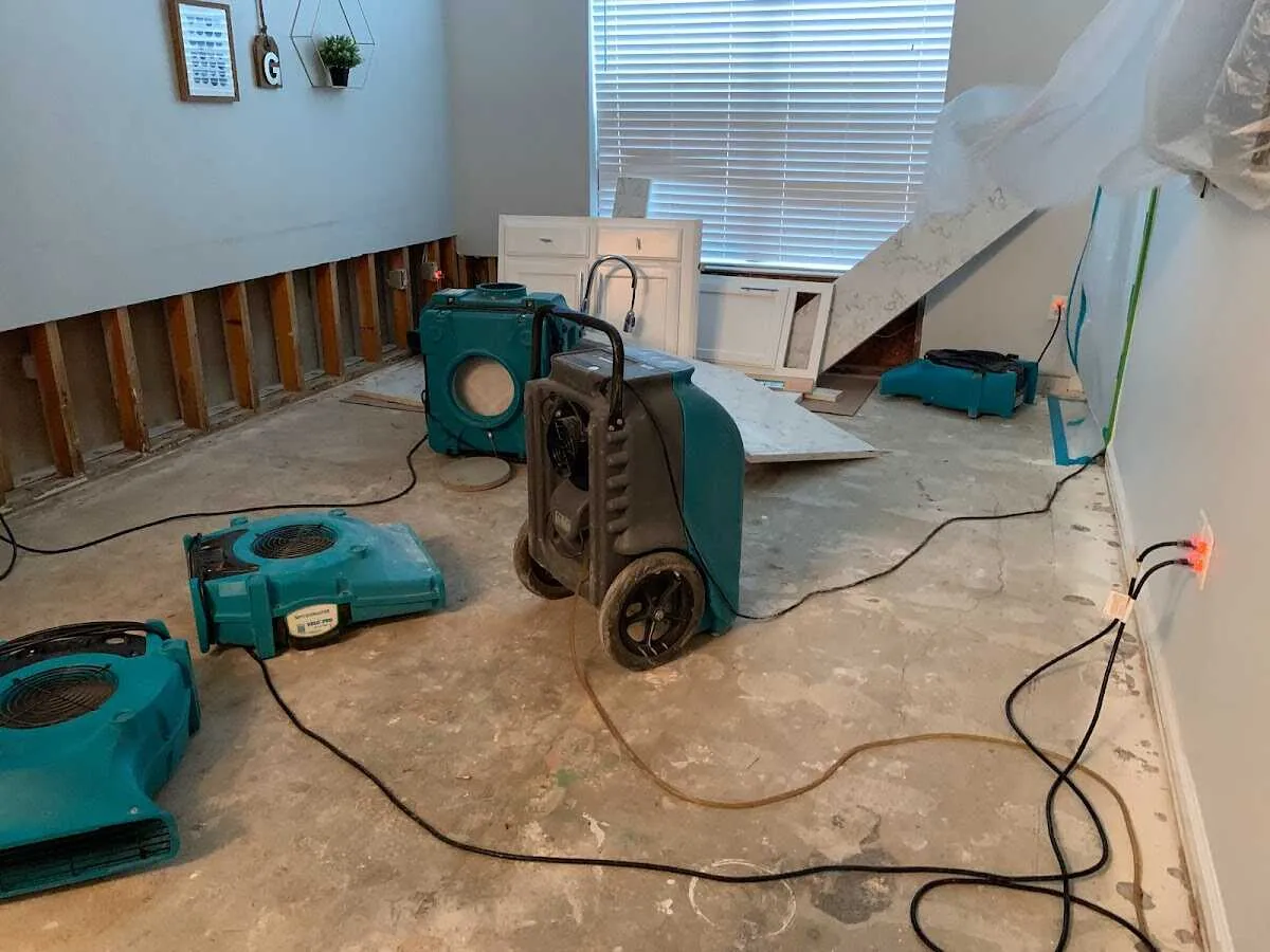 Dehumidifier in flood-cut room for Water Extraction & Removal in Palmetto Bay